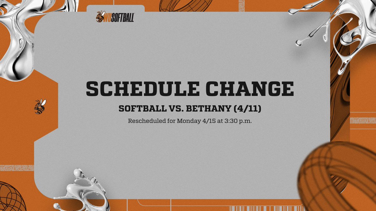 🥎 @WUJacketsSB's doubleheader with @PAC_Athletics foe Bethany scheduled for tomorrow has been postponed to next Monday, April 15, at 3:30 p.m. #JacketUp🐝