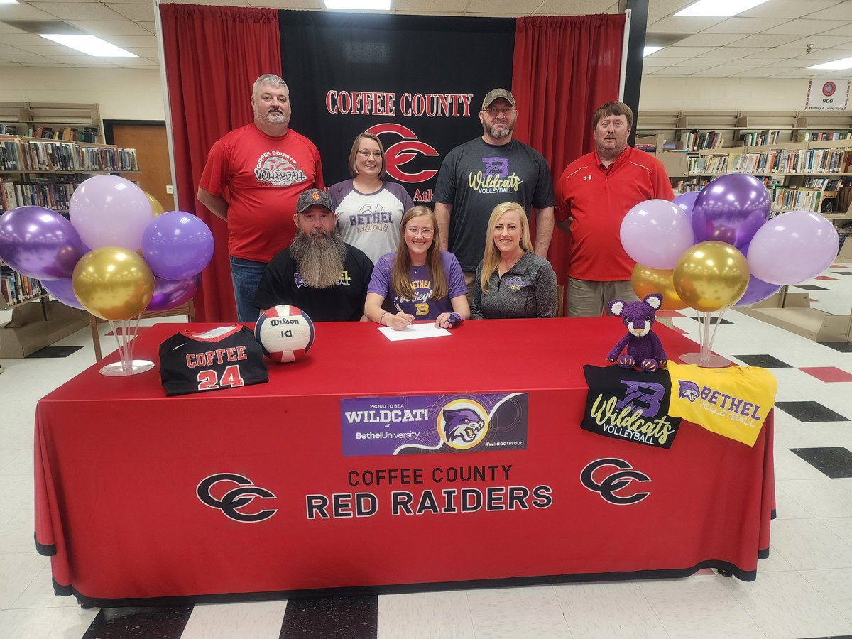 Congrats to Lilee Scott for signing to continue her Volleyball career @BethelUniv . Lilee is a great competitor and teammate who embodies what being a Red Raider should be about. We're so proud of you and wish you good luck. #redraidernation