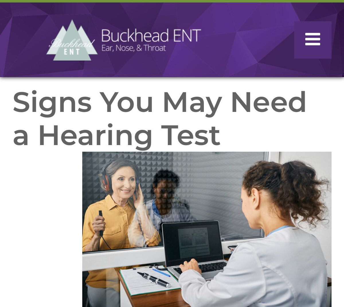 #HearingHealth #HearingCheck #HearingTest #Hearing - Are you frequently asking people to repeat themselves? - Are there misunderstandings at work or at home causing disagreements? Let us check your hearing at BuckheadENT.com