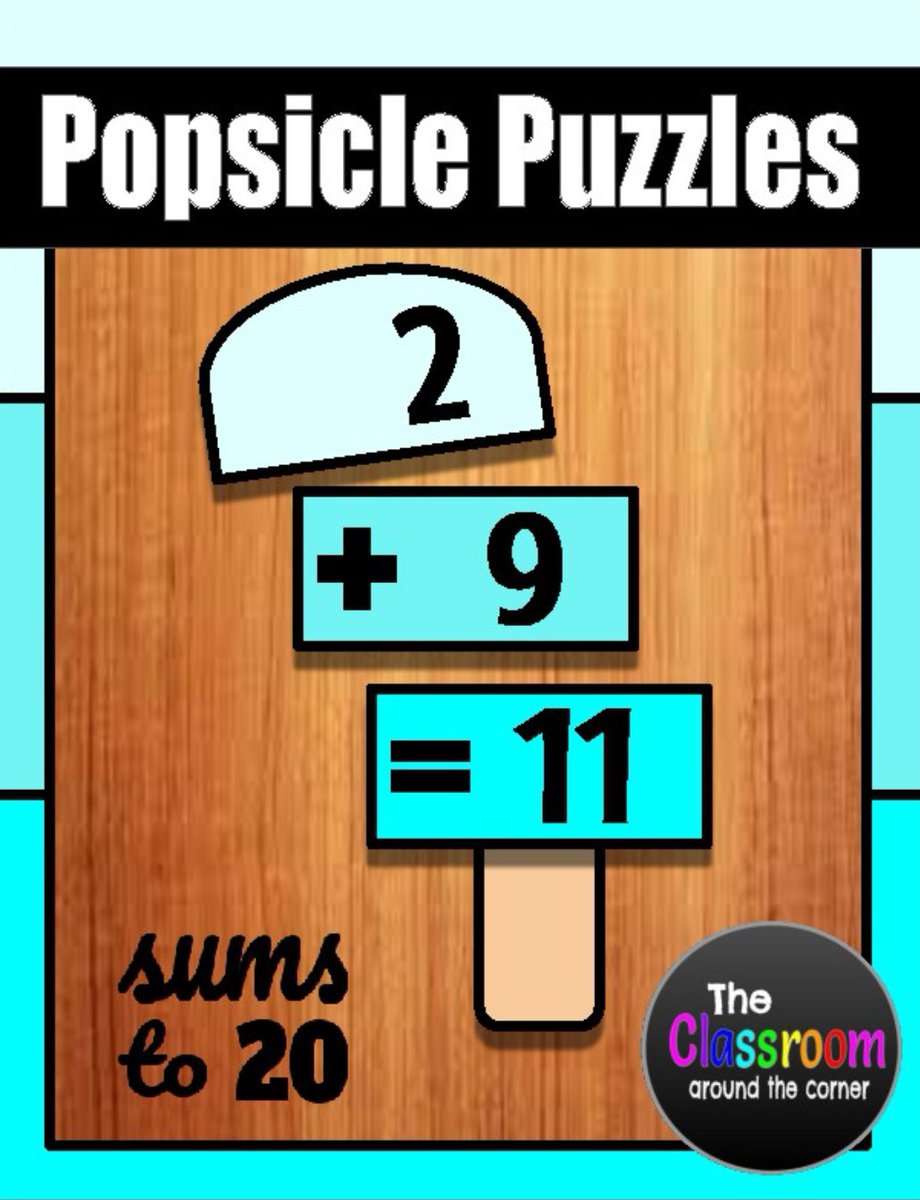 It is the #fourthquarter and we are looking forward to #summer !! Popsicle themed #mathactivities are perfect for #mathcenters , small group and individual learning. Check this #additionwithsumsto20 activity here ➡️
 teacherspayteachers.com/Product/Popsic…