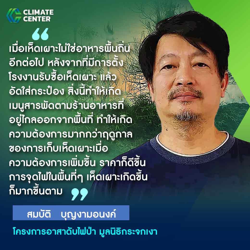 ClimateCenterTH's tweet photo. สมบัติ บุญงามอนงค์ มูลนิธิกระจกเงา โพสต์ข้อความ “เมื่อเห็ดเผาะไม่ใช่อาหารพื่นถิ่นอีกต่อไป” 

#ไฟป่า
#ไฟป่าเชียงใหม่
#ฝุ่นPM25 
#เทรนด์วันนี้ https://t.co/aw8qQJsTeN