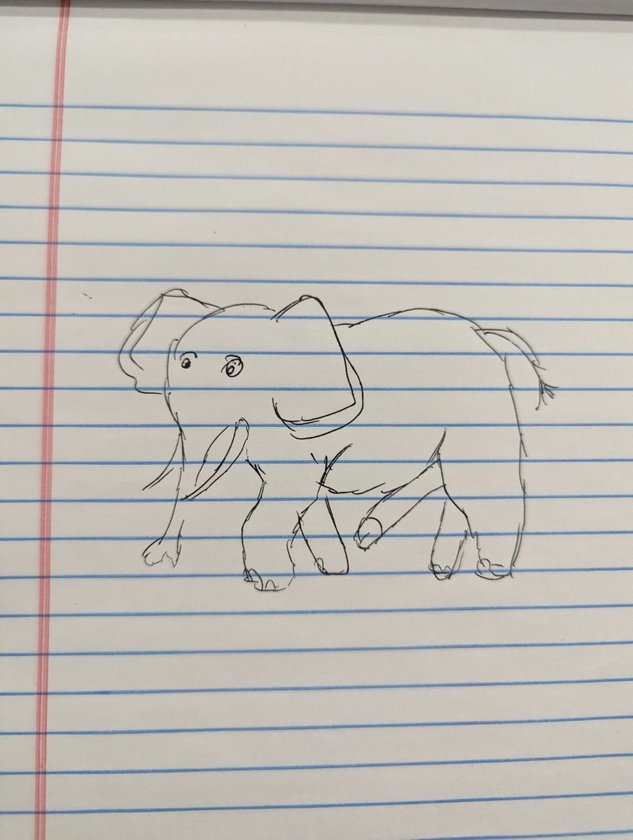 One of my favorite things to do in presentations is tell people “Don’t think of a naked white elephant and if you do, you’re a dirty pervert!” A student from one of my presentations just sent me this pic she drew as a result.