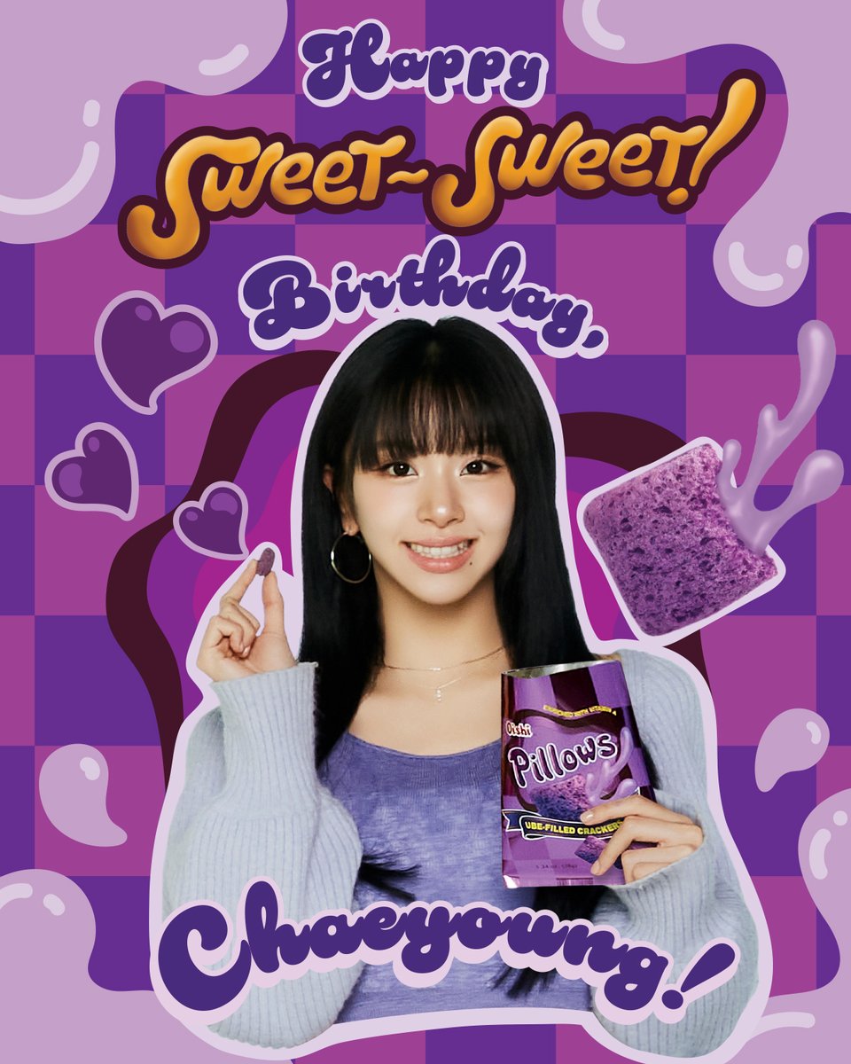 Happy #SweetSweet Birthday, Chaeyoung! 🍫💜 #OishiTWICE #OWowOWow