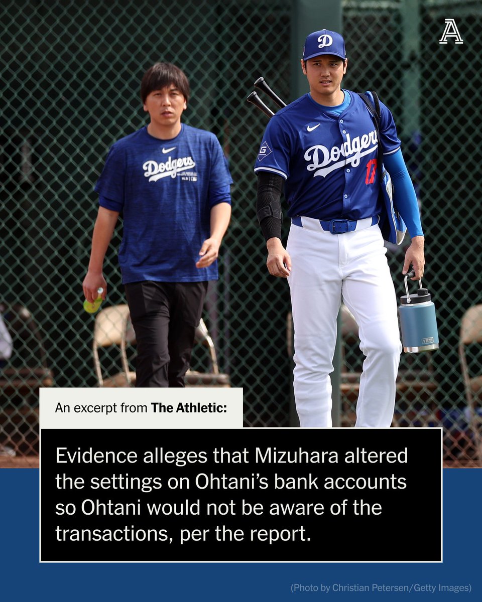 Ippei Mizuhara, Shohei Ohtani’s former interpreter, is negotiating a deal to plead guilty to the theft, according to a report by the New York Times. The report described the investigation into Mizuhara’s alleged theft as “rapidly nearing a conclusion.' theathletic.com/5407268/2024/0…