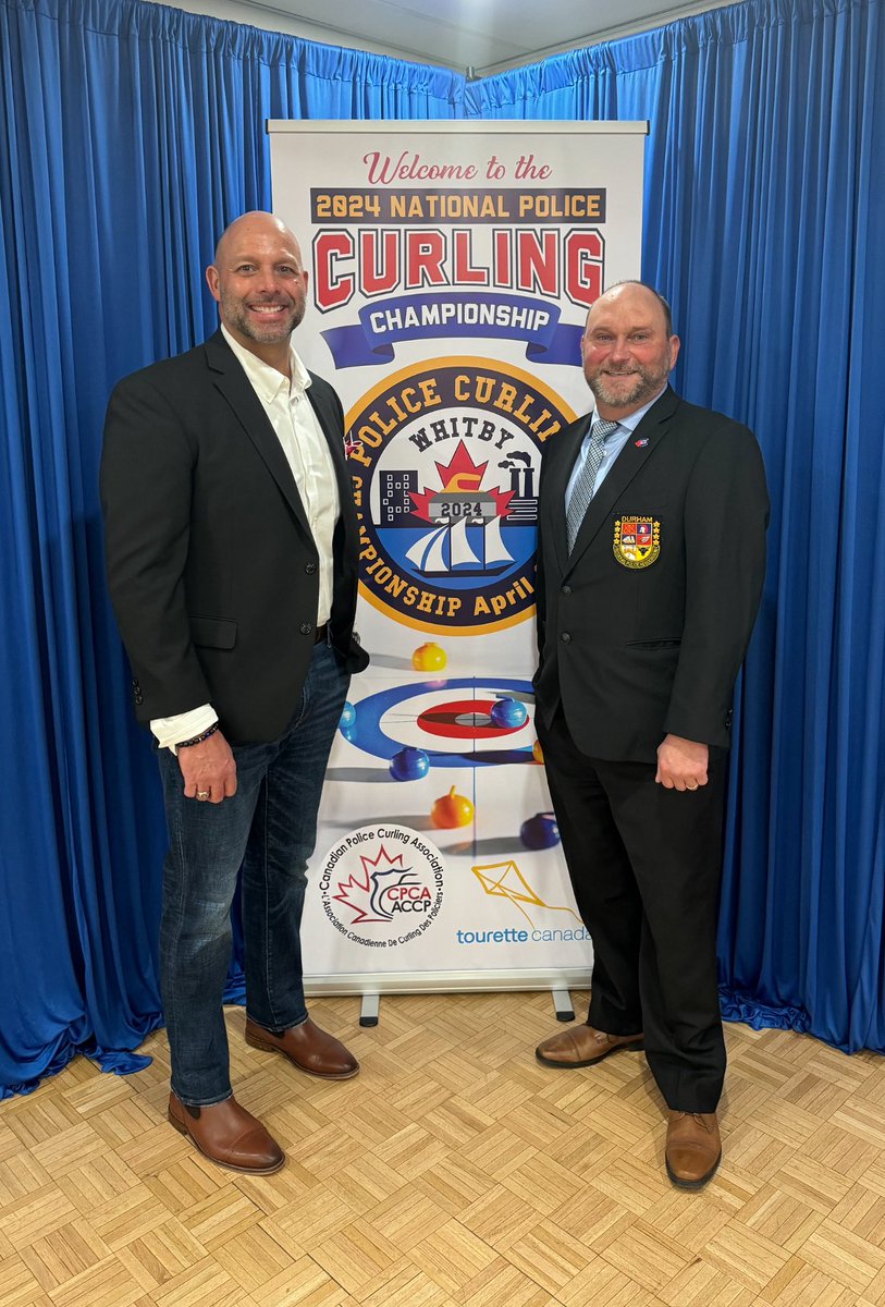 @AssociationDrp Directors Morrison & Rice attended the Canadian Police Curling Championships Parade of Colours Banquet hosted by @WhitbyCurling tonight. As an event sponsor we were honoured to join participating athletes & share in an evening of camaraderie & achievements.