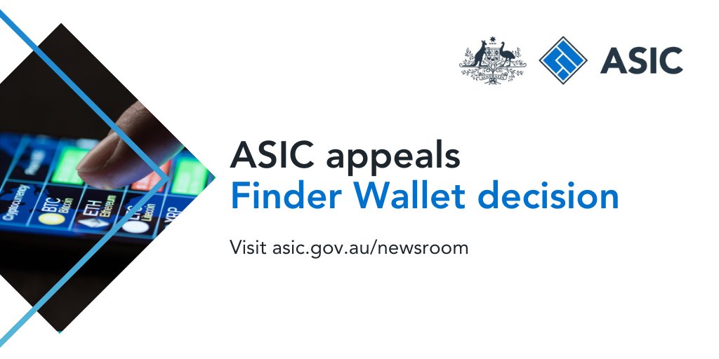 We have appealed the Federal Court’s decision to dismiss our proceedings against Finder Wallet regarding its crypto-asset related product, Finder Earn bit.ly/3TWq9Rc