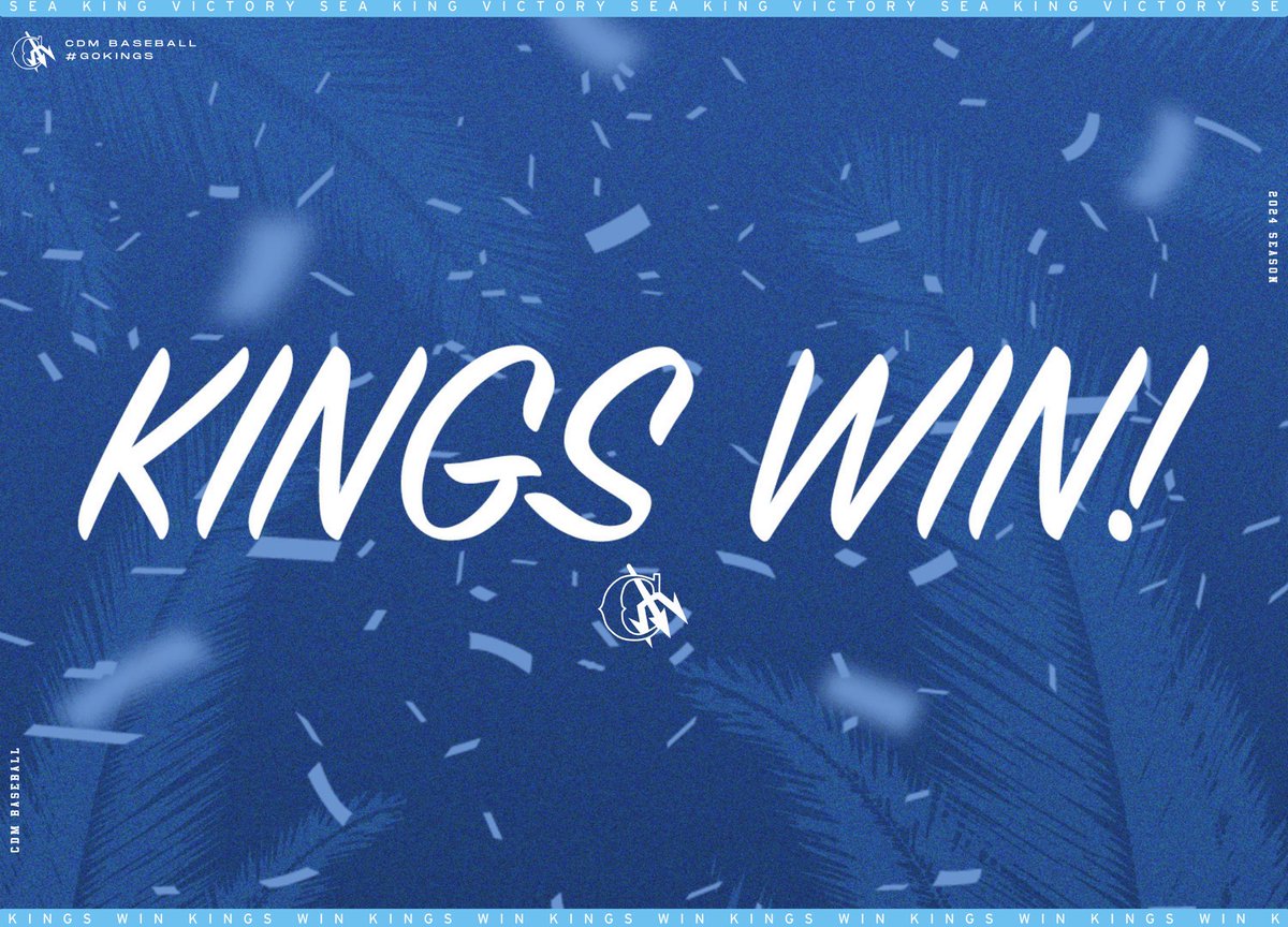 Winner Winner! Kings beat Newport 5-0 to secure at least a tie in the series. Final game of the series is Friday. @Stevers28 throws a CG striking out 12. @DillonLane2024, @bradygadol11, and @danz_carter all with 2 hits. @OCSportsZone @LesLukach @DailyPilotSport @ocvarsity