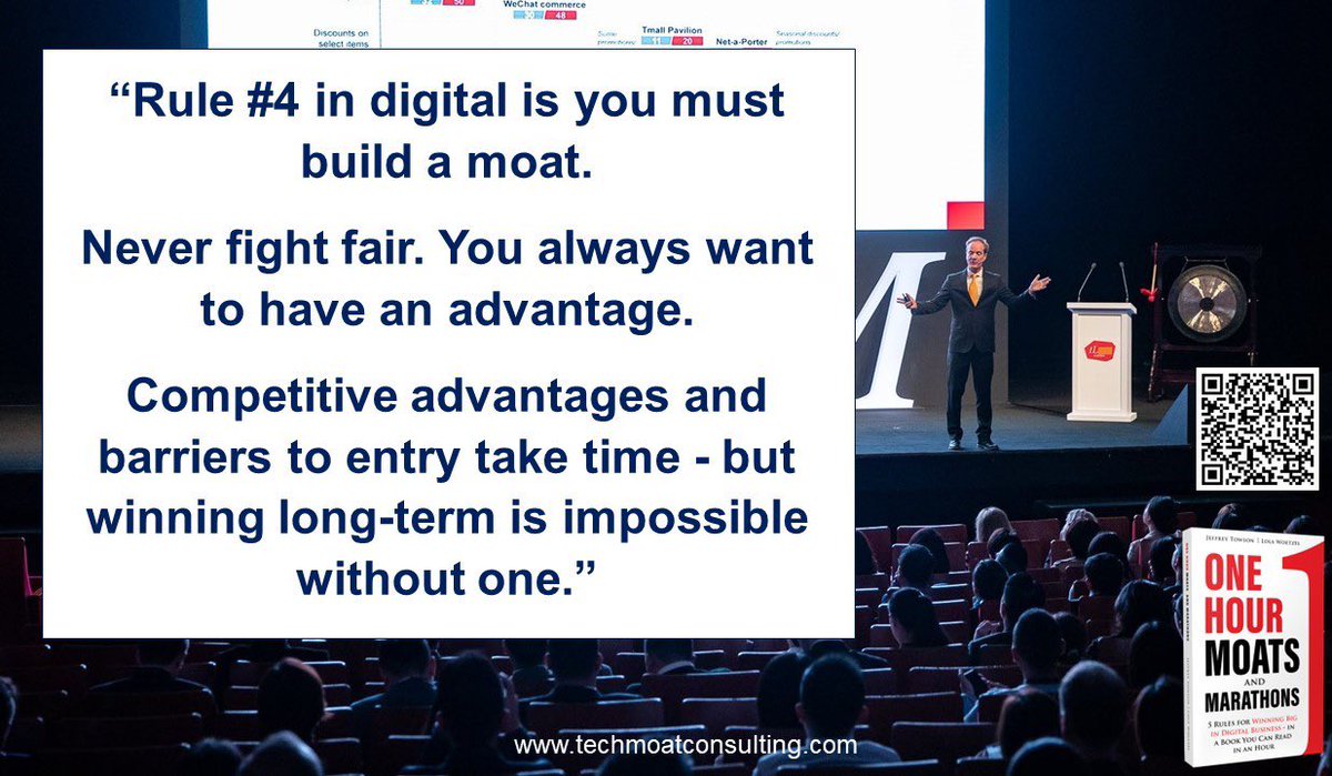 Digital Rule #4: You Must Have a Moat Digital tools enable lots of competitors and new entrants. And brutal pricing. All digital businesses need moats. For more, read our short (and cheap) book: 'The 5 Rules for Winning Big in Digital' Located at a.co/d/7WJOqcX
