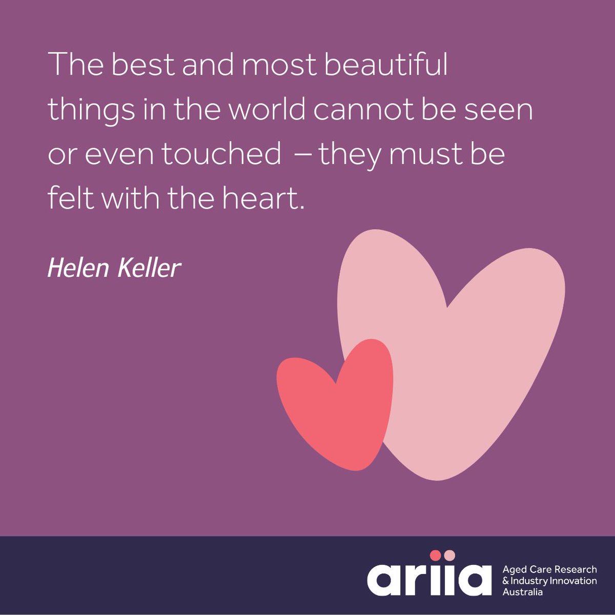 #ThoughtforThursday - The best and most beautiful things in the world cannot be seen or even touched — they must be felt with the heart. - Helen Keller