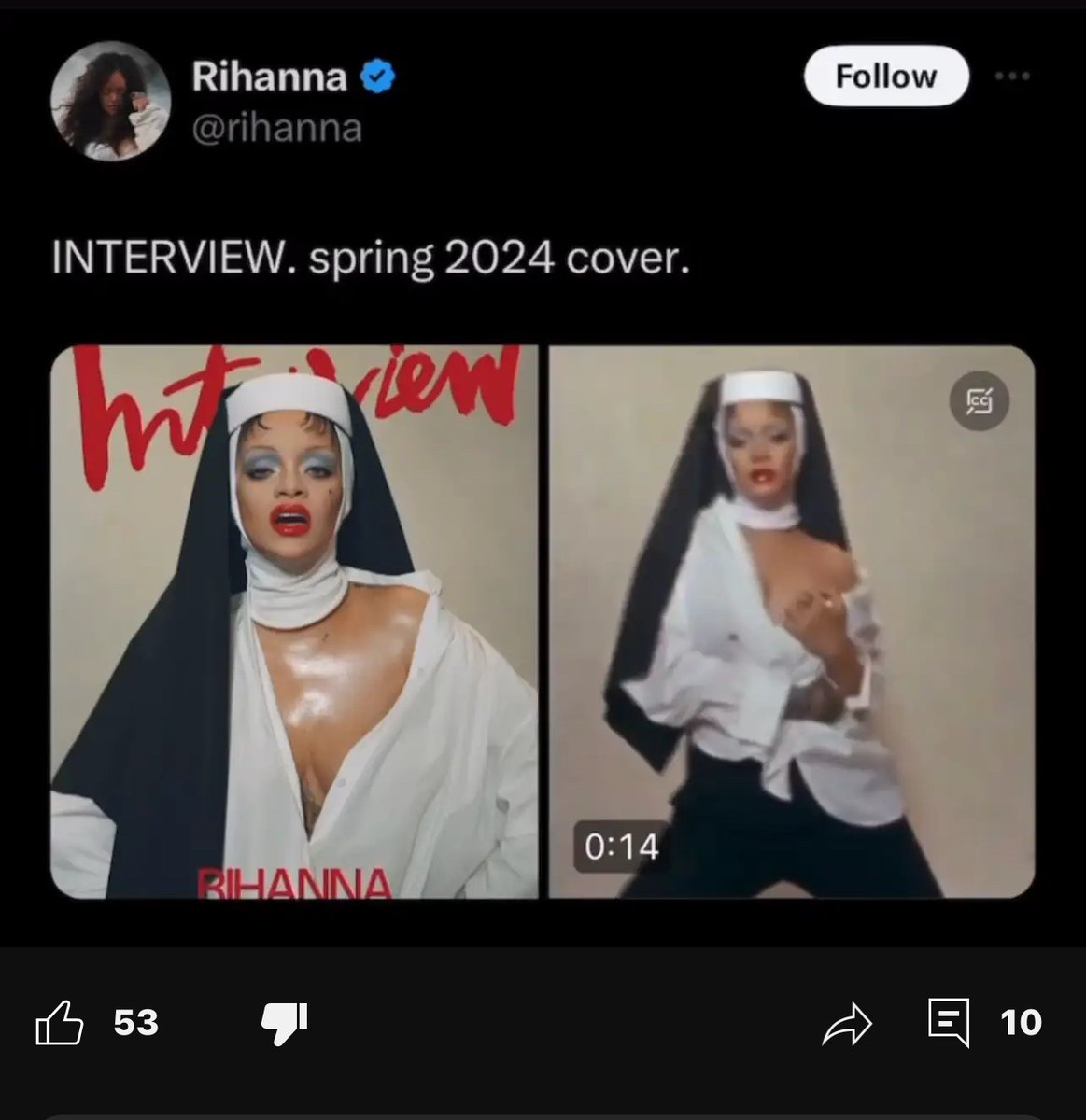 You tacky revolting disgusting bitch @rihanna Now do it with a hijab.