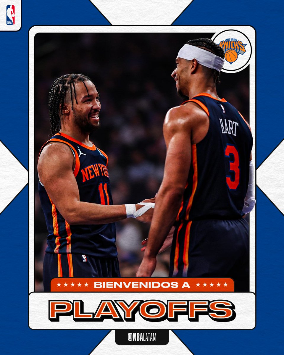 NBALatam's tweet photo. Los @nyknicks se clasificaron a los #NBAPlayoffs 🧡 https://t.co/N10Eb3NOMv