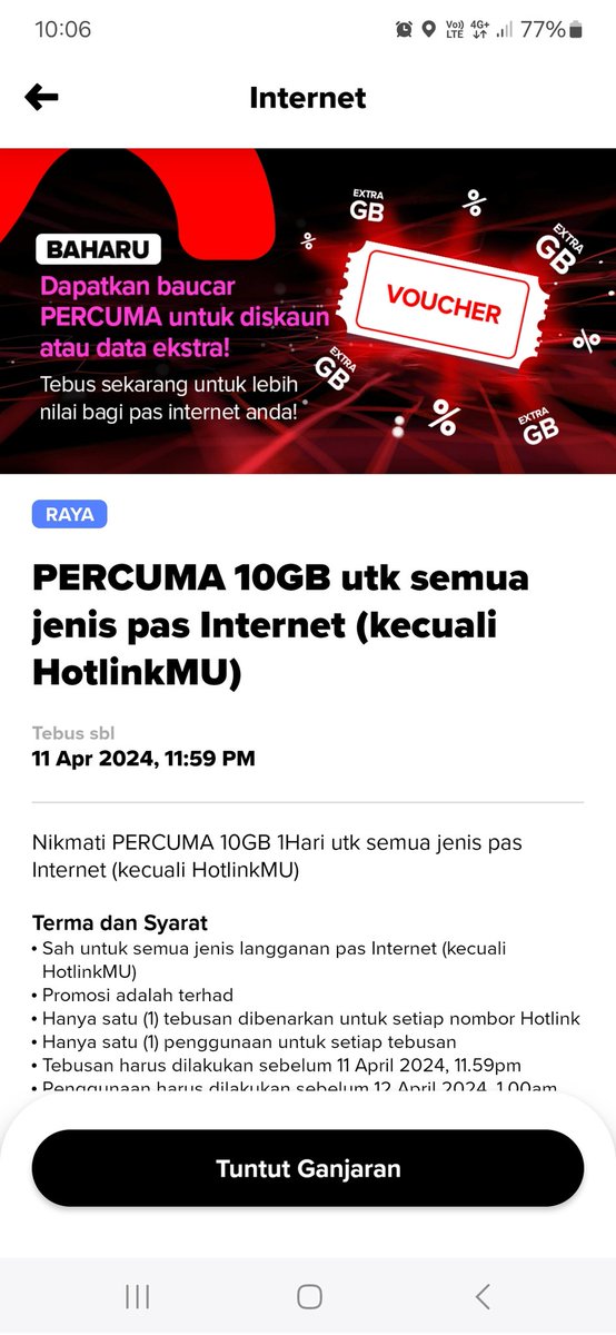 Maxis Hotlink berikan data percuma 10GB untuk semua jenis pas internet (kecuali HotlinkMU). Boleh tebus di aplikasi Hotlink hari ini!