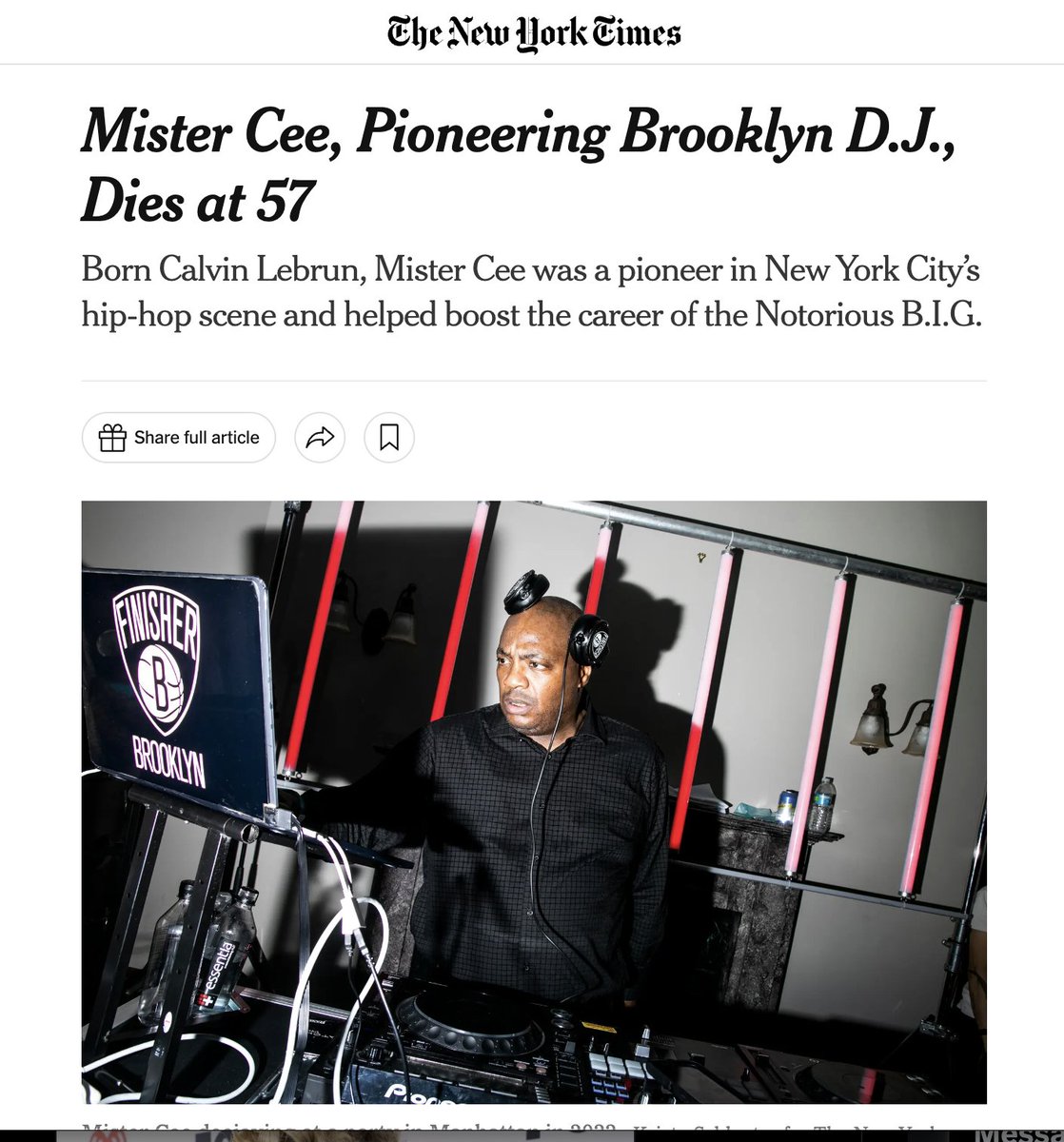 near the top of the @nytimes ... as he should be ... Rest Easy Cee