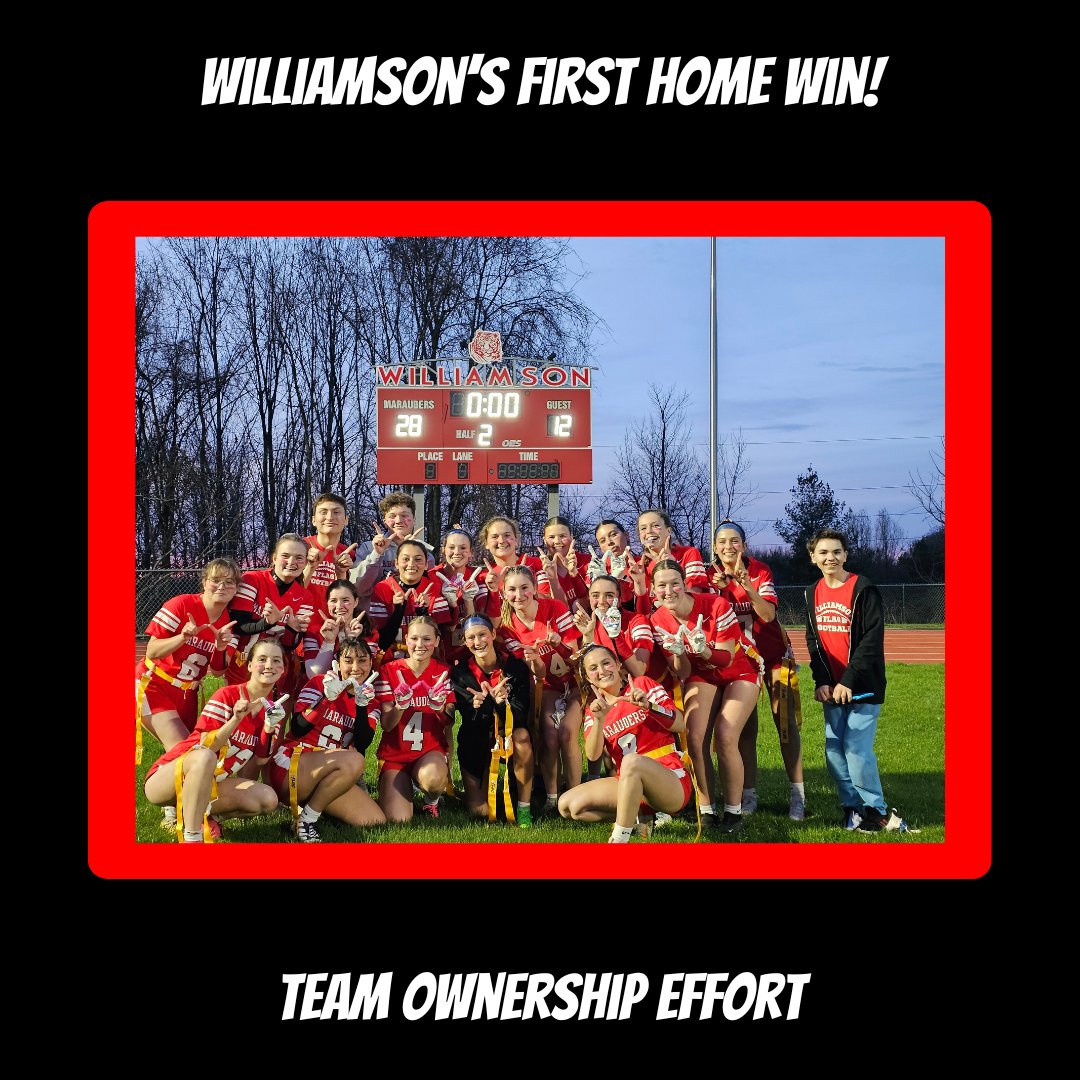 The first home football game at Williamson is a win! An incredible team effort. #Team #Ownership #Effort