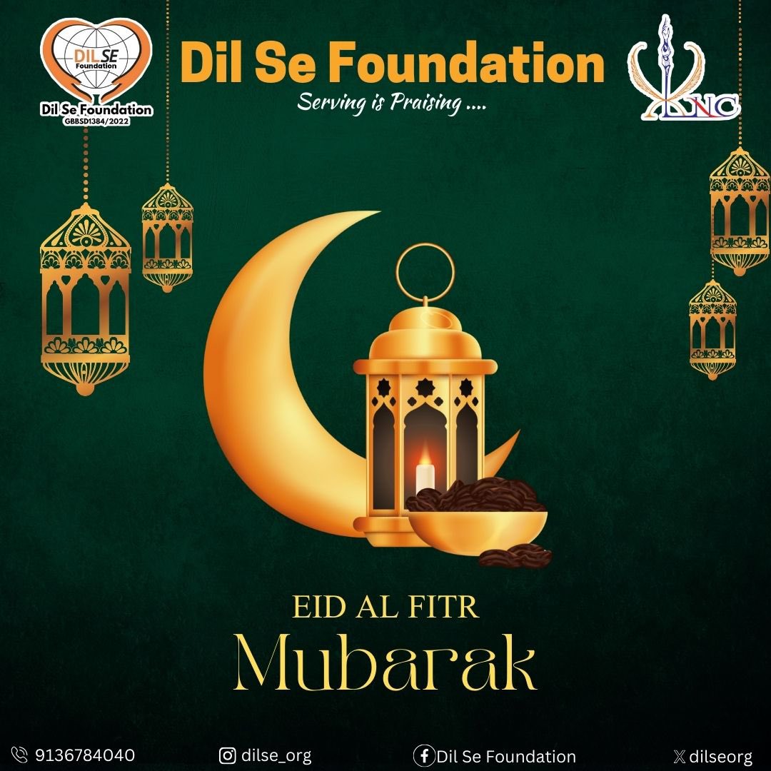 May the blessings of Eid fill your life with happiness and prosperity. Eid Mubarak 🌙 #eidmubarak #eidmubarak❤ #dilsefoundation #servingispraising #happiness #festival #muslim #indian #india #festivalofindia