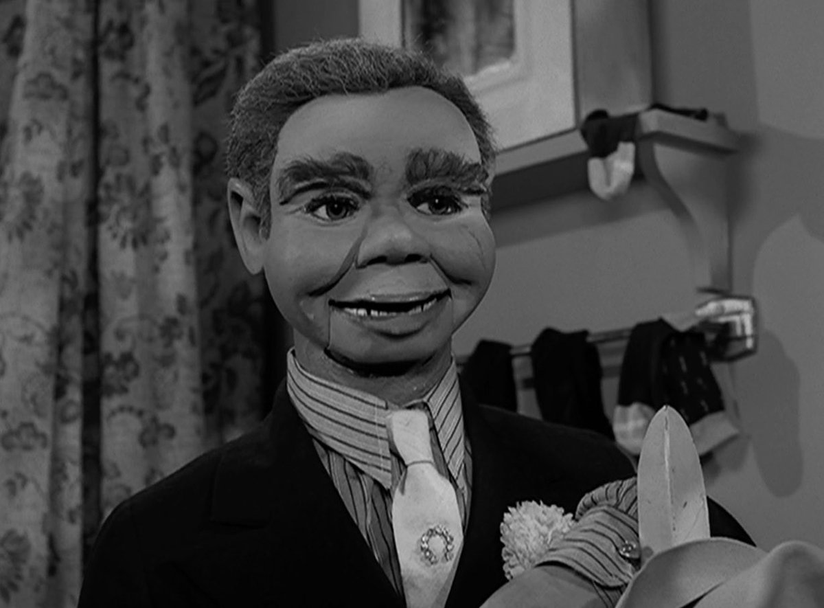 April 10, 1964: Twilight Zone's 'Caesar and Me' airs. A ventriloquist dummy goads his dim-witted owner into committing robbery to pay the bills. Stars Jackie Cooper and Morgan Brittany as the landlady’s bratty daughter. Written by A.T. Strassfield, the producer's secretary!