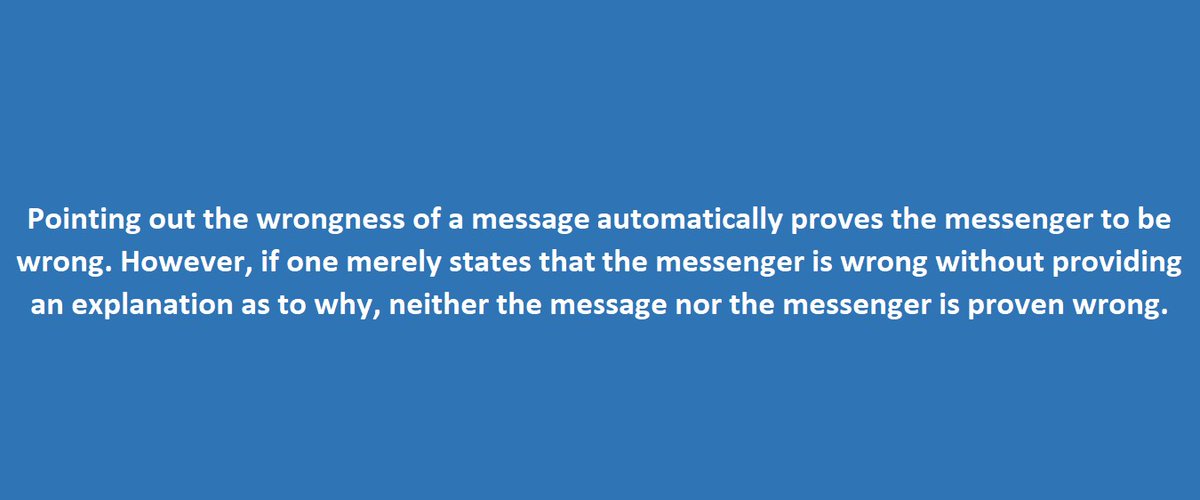 I love those replies. To me, they show that my argument/message is so strong that the only way to attempt to silence it is by trying to silence the messenger.