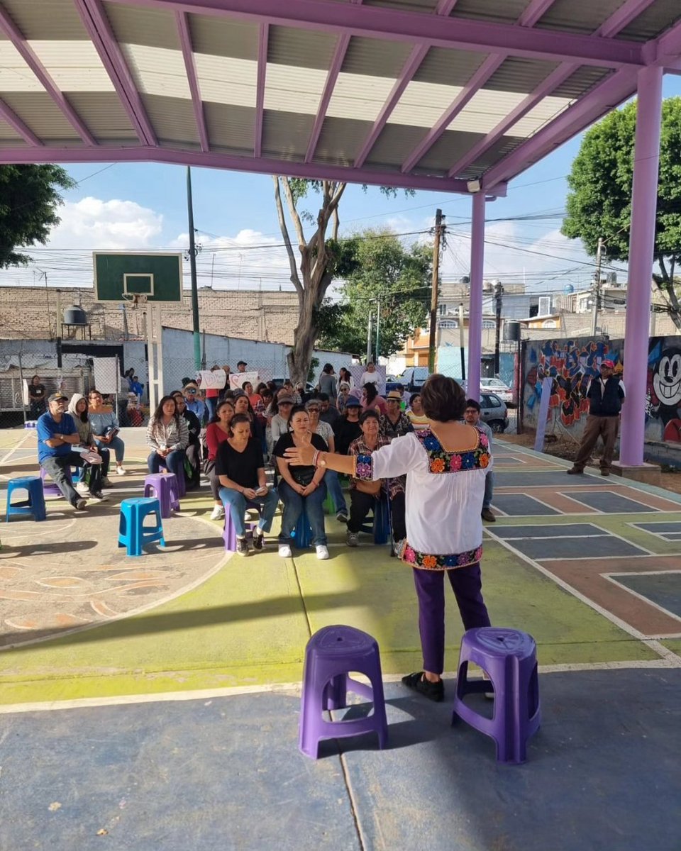 Estuvimos en las canchas de básquet 🏀 de Bilbao y avenida 11 para platicar con las vecinas y vecinos del #Distrito28.