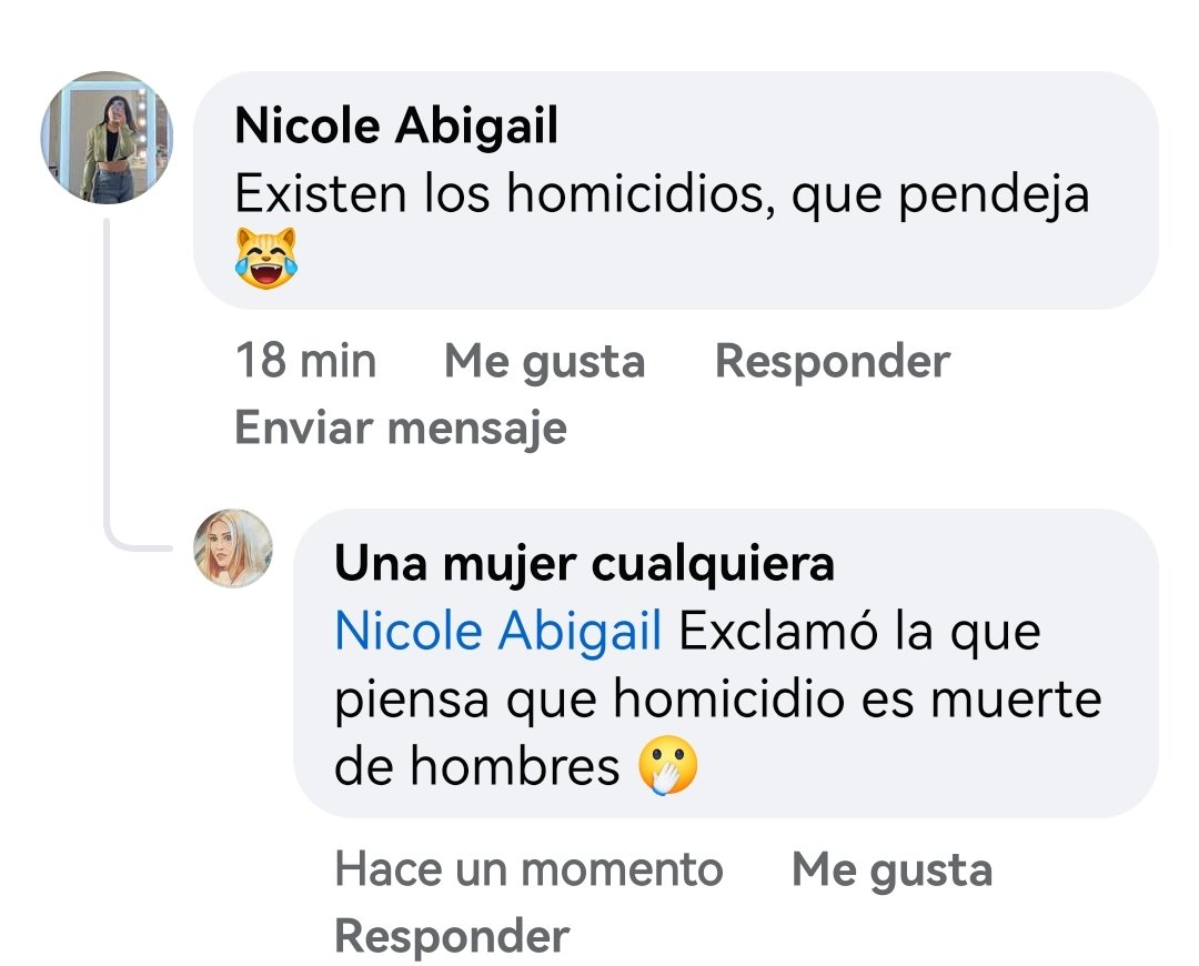 ¿Acaso habrá gente que piense que los homicidios son asesinatos de hombres?