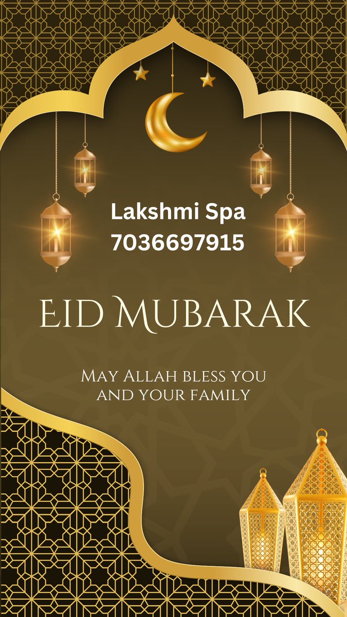 HydSpa_massage's tweet photo. May the magic of this Eid bring lots of happiness in your life and may you celebrate it with all your close friends &amp; may it fill your heart with wonders. Eid Mubarak!

#Hyderabad #lakshmispahyd https://t.co/NAnuyZJCNf