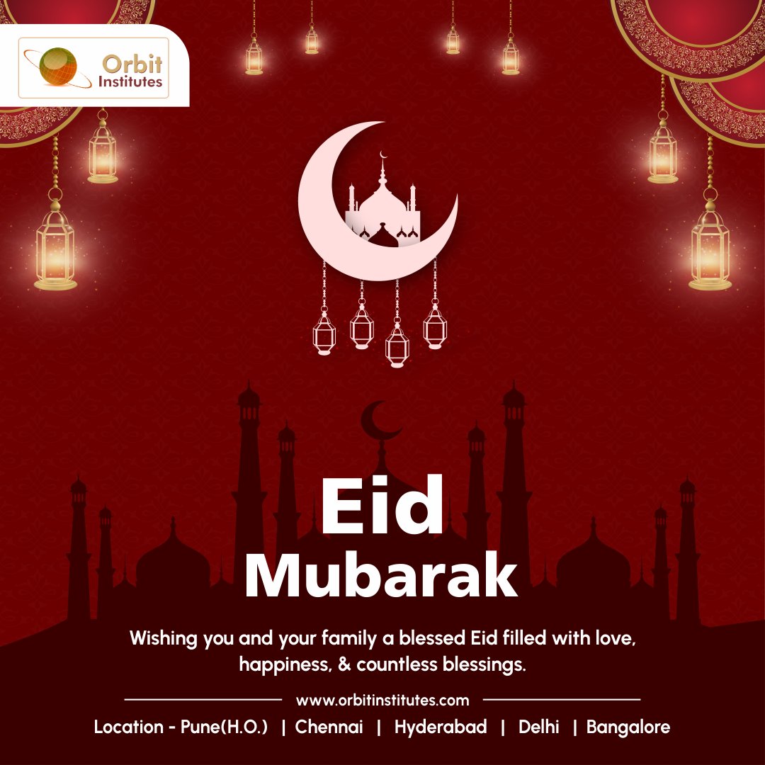 OrbitInstitutes's tweet photo. Eid Mubarak to you and your beloved family! May this joyous occasion be filled with love, happiness, and countless blessings. #Eidmubarak2024 https://t.co/TrCZcPvZLU