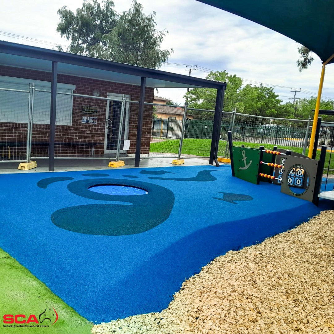 #stpatricksschool recently received a #surfacingupgrade to their #playspace. We installed the #wetpourrubber surfacing using PlayKote Precoat granules to create this durable surfacing solution for this lucky group of students.

#playspace #rubbersoftfall #safetysurfacing