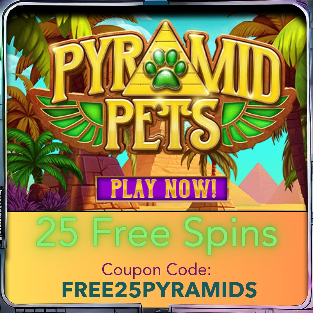 Embark on an adventure with Pyramid Pets, a charming 5x3, 20-payline slot game featuring adorable furry companions and ancient treasures. 🐾💎 
Claim Free Spins with Code: FREE25PYRAMIDS

#SlotoCash #MrSloto #NewGame #Pyramid #FreeSpins