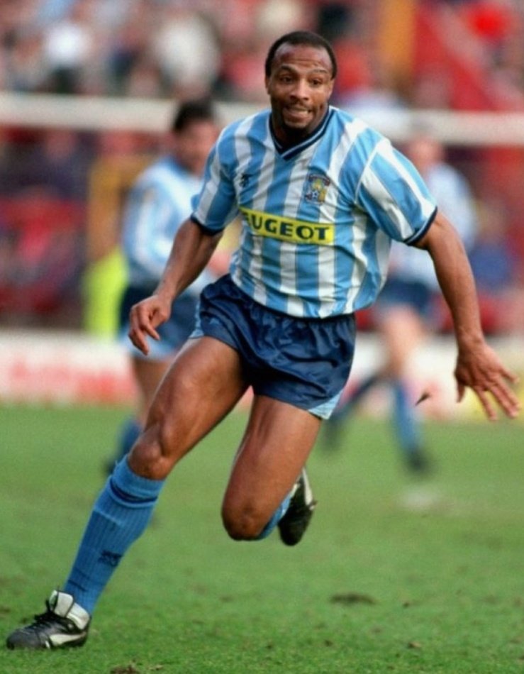 Cyrille Regis in action for Coventry City 

#CCFC #CoventryCity #SkyBlues