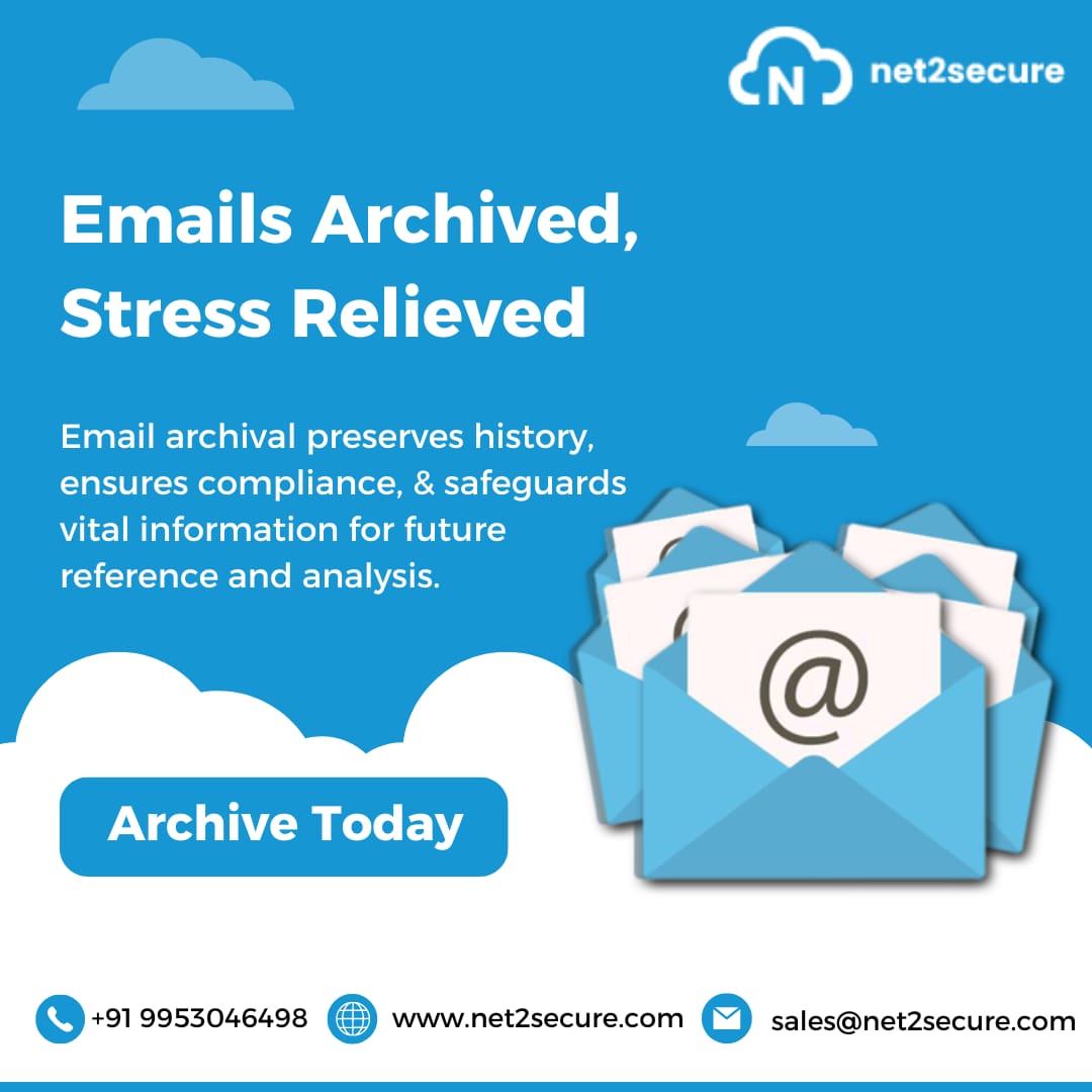 Step into the future while preserving the past: Email archival at its finest! 🚀📜

Contact us now:
🌐👉 net2secure.com/email-archivin…

 #emailarchival #emailmanagement #dataprotection #digitalorganization #efficiency #dataretention #digitalrecords #emailcompliance #net2secure