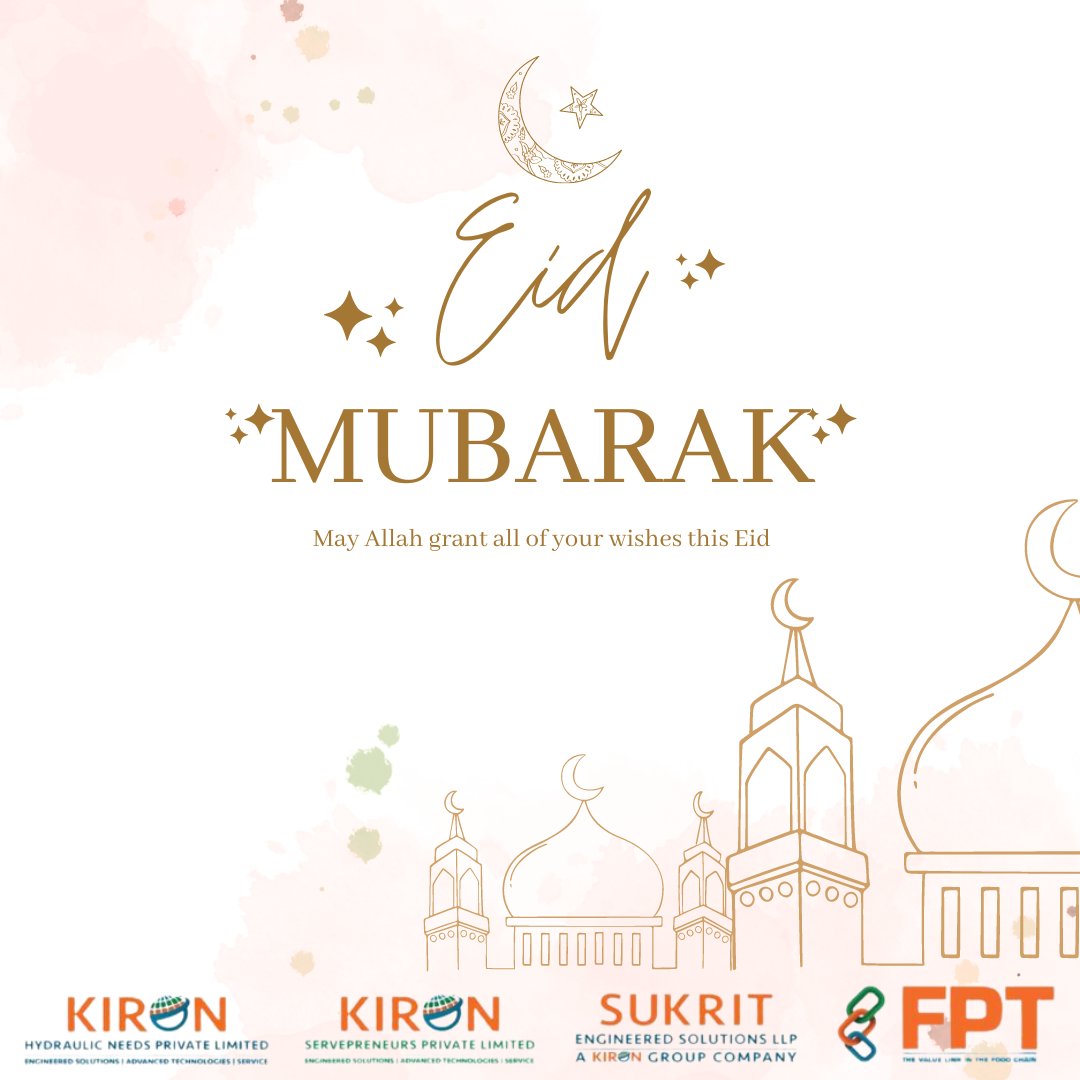 🌙 Eid Mubarak 2024 from all of us at Kiron Food Processing Technologies! 🌟

May this joyous occasion bring peace, happiness, and prosperity to you and your loved ones. Wishing everyone celebrating around the world a blessed Eid filled with love and togetherness. 

#EidMubarak