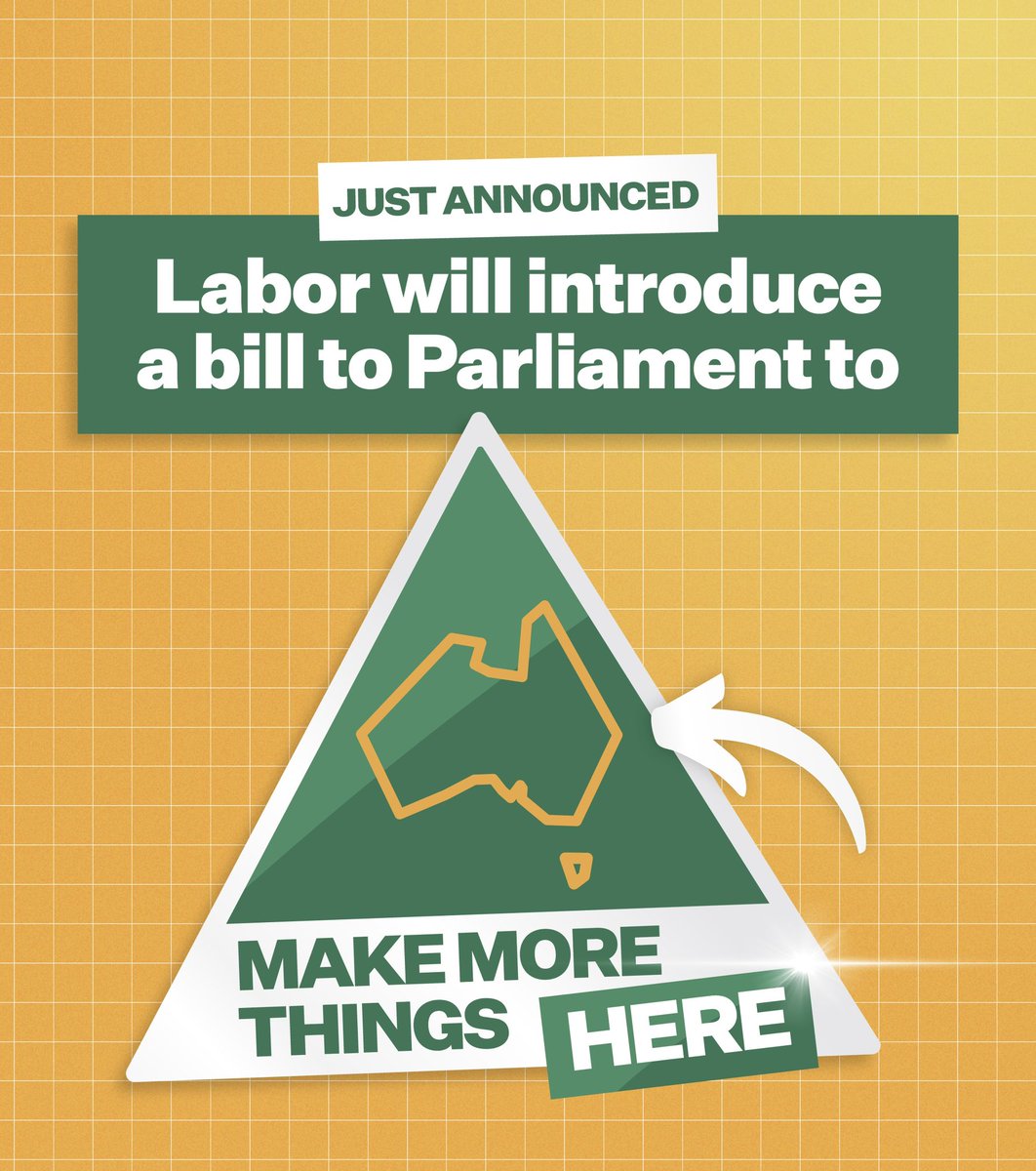 Our Future Made in Australia Act will invest in manufacturing, clean energy, skills and infrastructure to power a new generation of jobs in our regions and suburbs.