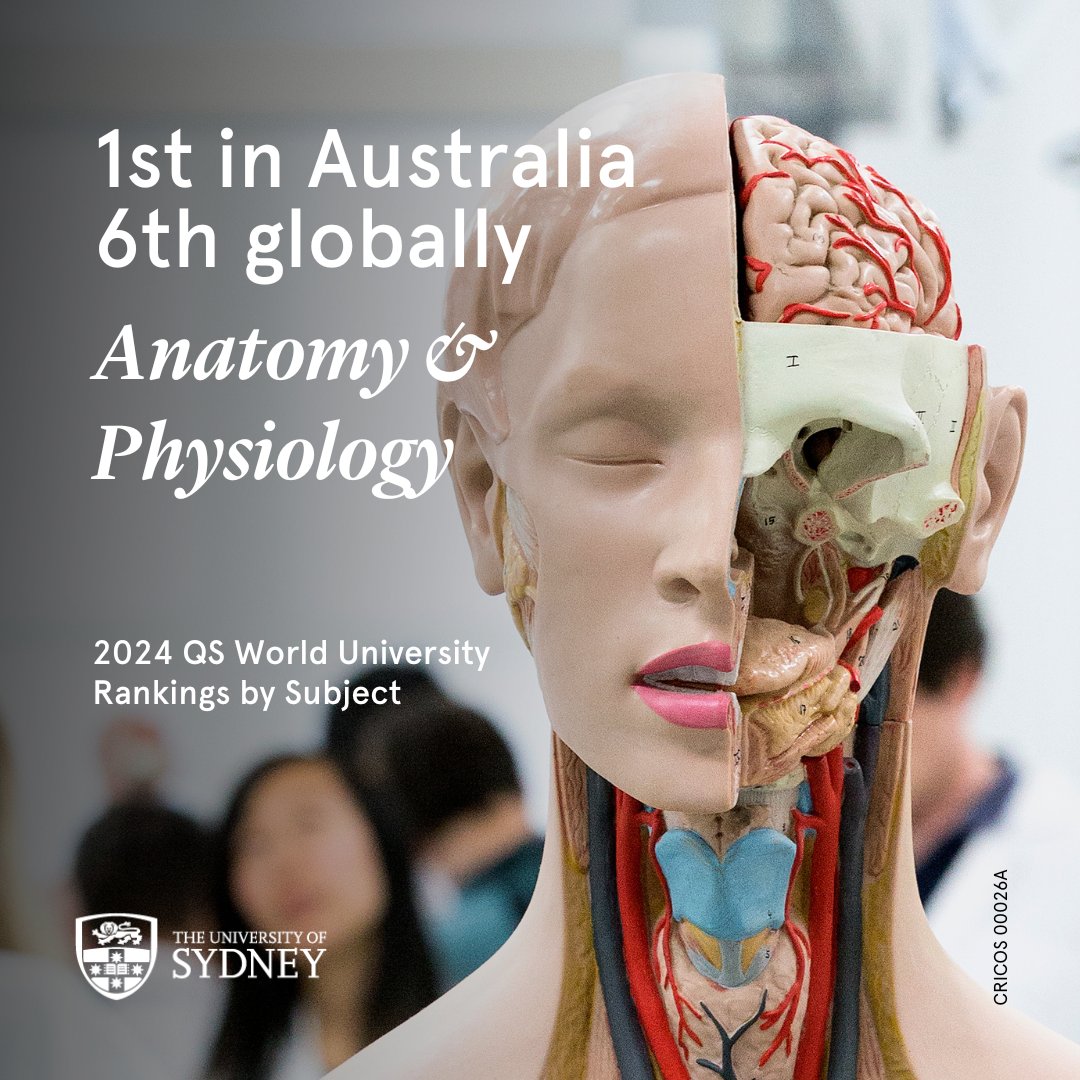 We are excited to place 1st in Australia and rise to 6th globally for Anatomy & Physiology in the 2024 @worlduniranking by Subject 🏆 Congratulations to our School of Medical Sciences community! #QSWUR