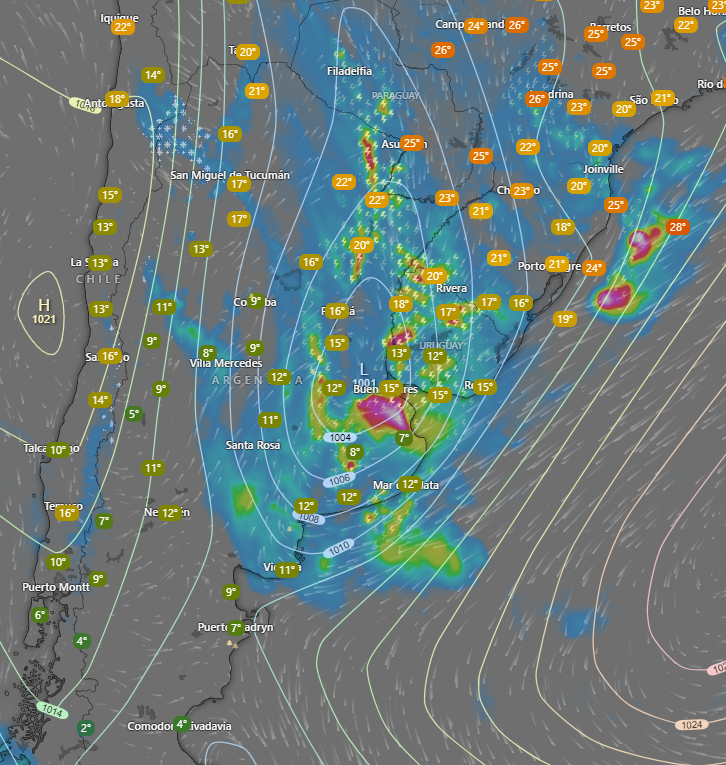 MeteoTrelew's tweet photo. Entre el lunes y el martes de la semana que viene se espera mal tiempo en gran parte del país por la formación de un sistema de baja presión. 🌀

Según como se acomode, podría dejar una buena lluvia sobre nuestra zona (más bien hacia el martes). https://t.co/yXbackwsTY