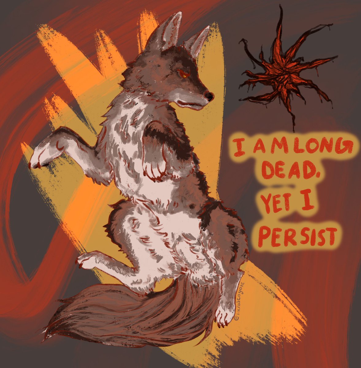 literalcoyote's tweet photo. Approximately 11,000 years ago, a dog developed a transmissible cancerous tumor. Breaking every rule and cementing its existence forever. To this day, its genes are still present in this cancer.
#ctvt #canine #dog #immortaldog #digitalart #digitalartist #animalart #immortality https://t.co/dUijWKTY5y