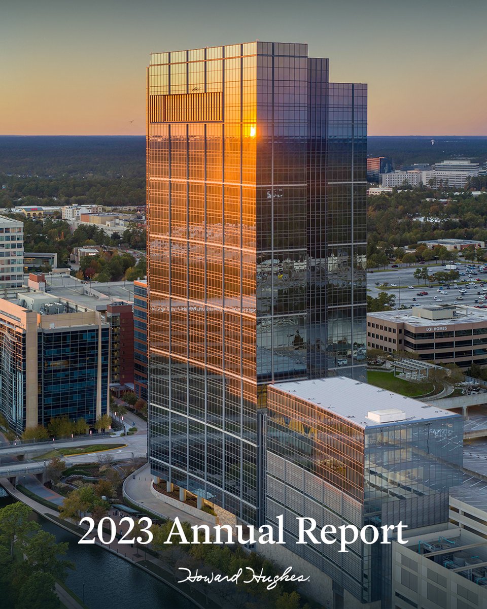 According to most news headlines in 2023, the real estate market seemed to be in a state of stagnation, decline, or free fall. But following Howard Hughes’ progress throughout the year, our annual report reflects a very different story. 🔗 bit.ly/3vNW4eI