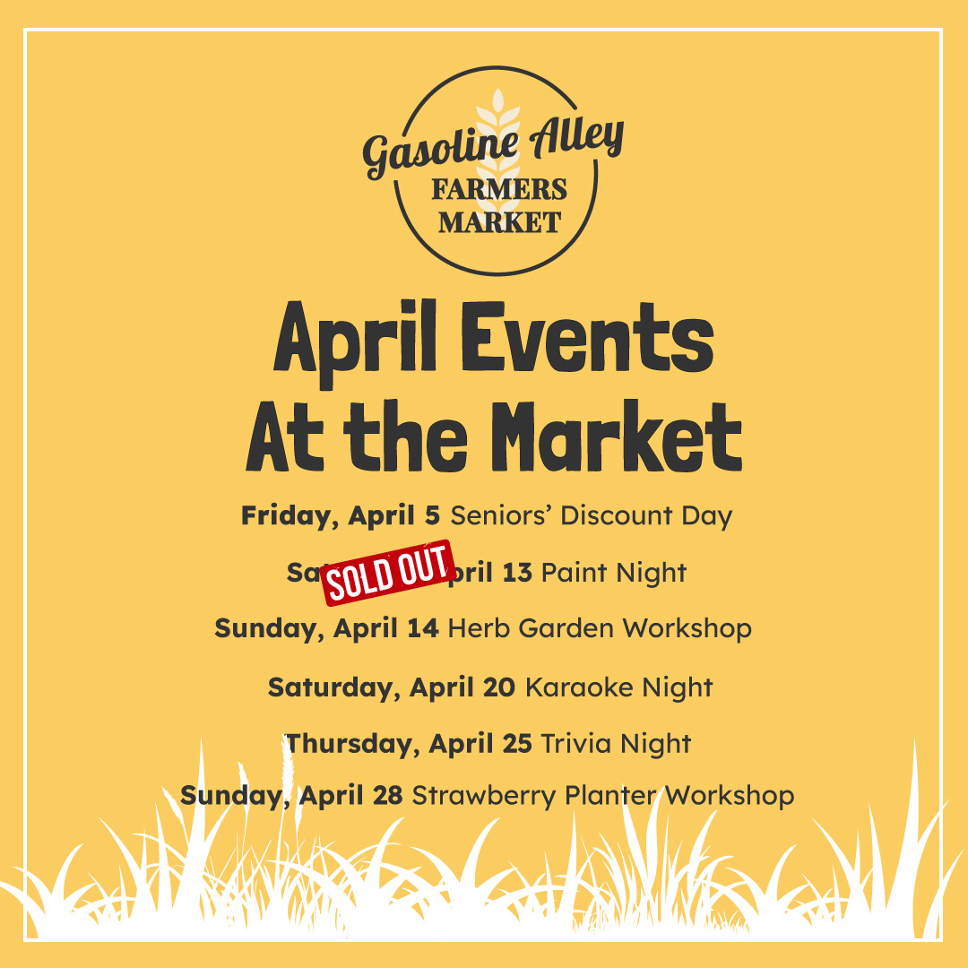 Market Event Update! There are still a few tickets for this Sunday's Herb Garden Workshop with The Jungle Farm and <a href="/InnisfailGrower/">Innisfail Growers</a>