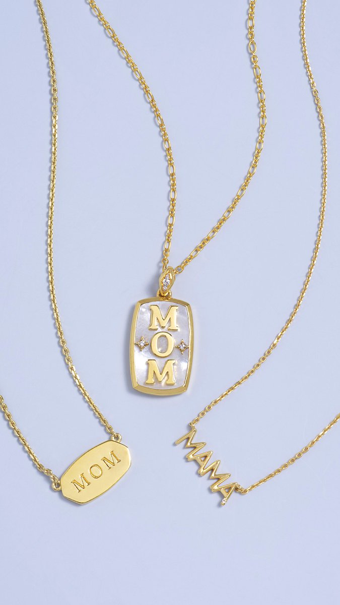 Mom, Mama, Abuela, Grandma...say I love you with a nameplate necklace for the mother figure in your life. 💛✨ Shop new arrivals in our Demi-Fine and Fashion collections now: bit.ly/49q0wxS