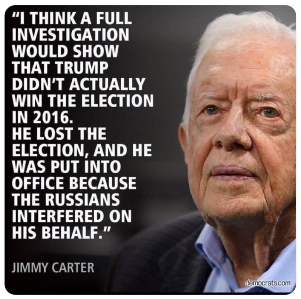 Who else agrees with President Carter? 🤚 👇👇👇