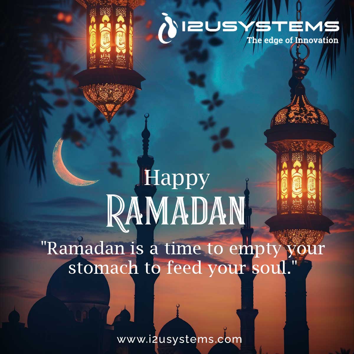 Happy Ramadan..! 'Ramadan is a time to empty your stomach to feed your soul.' #i2usystems #c2crequirements #w2jobs #directclient #directclients #i2u #i2usystemsinc #usaitjobs #usajobs #stategovernment #jobs #recruiters #benchsales #IOT #happy #ramadan #heaven #god #month