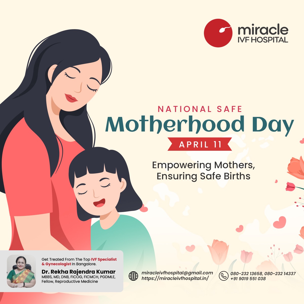 miracle_ivf's tweet photo. Every mother deserves access to quality healthcare and support throughout their journey. Let's work together to create a world where every pregnancy and childbirth is safe and supported. 

#NationalSafeMotherhoodDay #miracleivfhospital #miracleivf #miracleivfcares #miracles https://t.co/qq2bnkfvSO