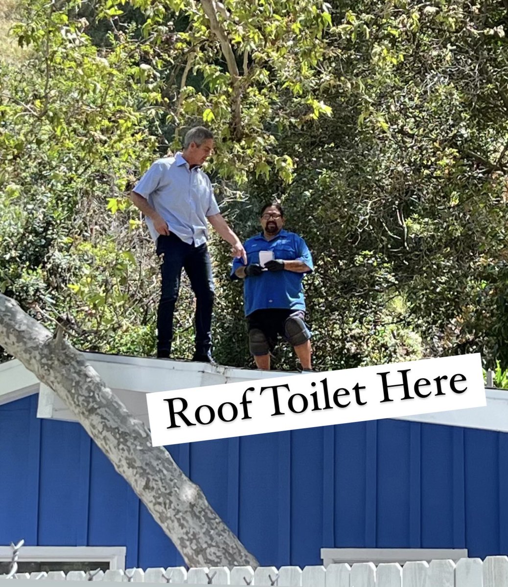 “There’s a toilet on the roof…”