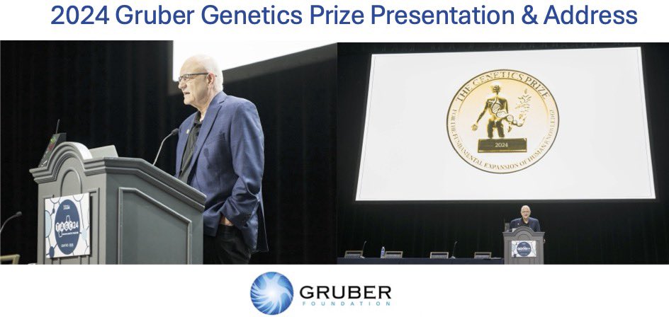 Watch the fabulous address that Hugo Bellen gave on his extraordinary research on the #genetics of #neurodegenerative disease - tinyurl.com/4k2cheht. Hugo gave this address during a ceremony at #TAGC2024 where he was awarded the prestigious Gruber Genetics Prize.  Please