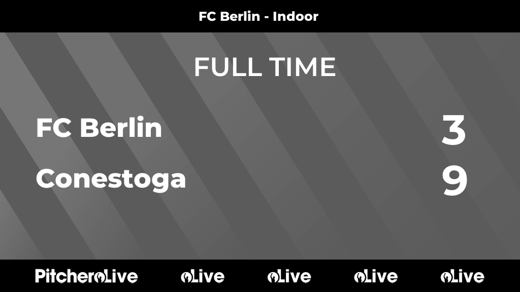 FULL TIME: FC Berlin 3 - 9 Conestoga #FCBCON #Pitchero Conestoga beats FC Berlin soundly and claims the inaugural Cloud North Arena League title!! berlinfa.com/teams/276848/m…