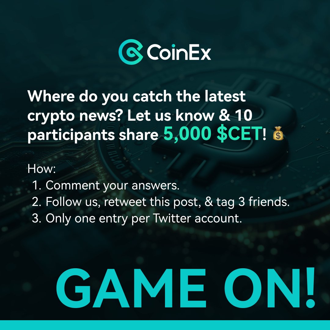 Where do you catch the latest crypto news? 📰 Let us know before Apr 13 & win 5,000 $CET!💰 Details👇