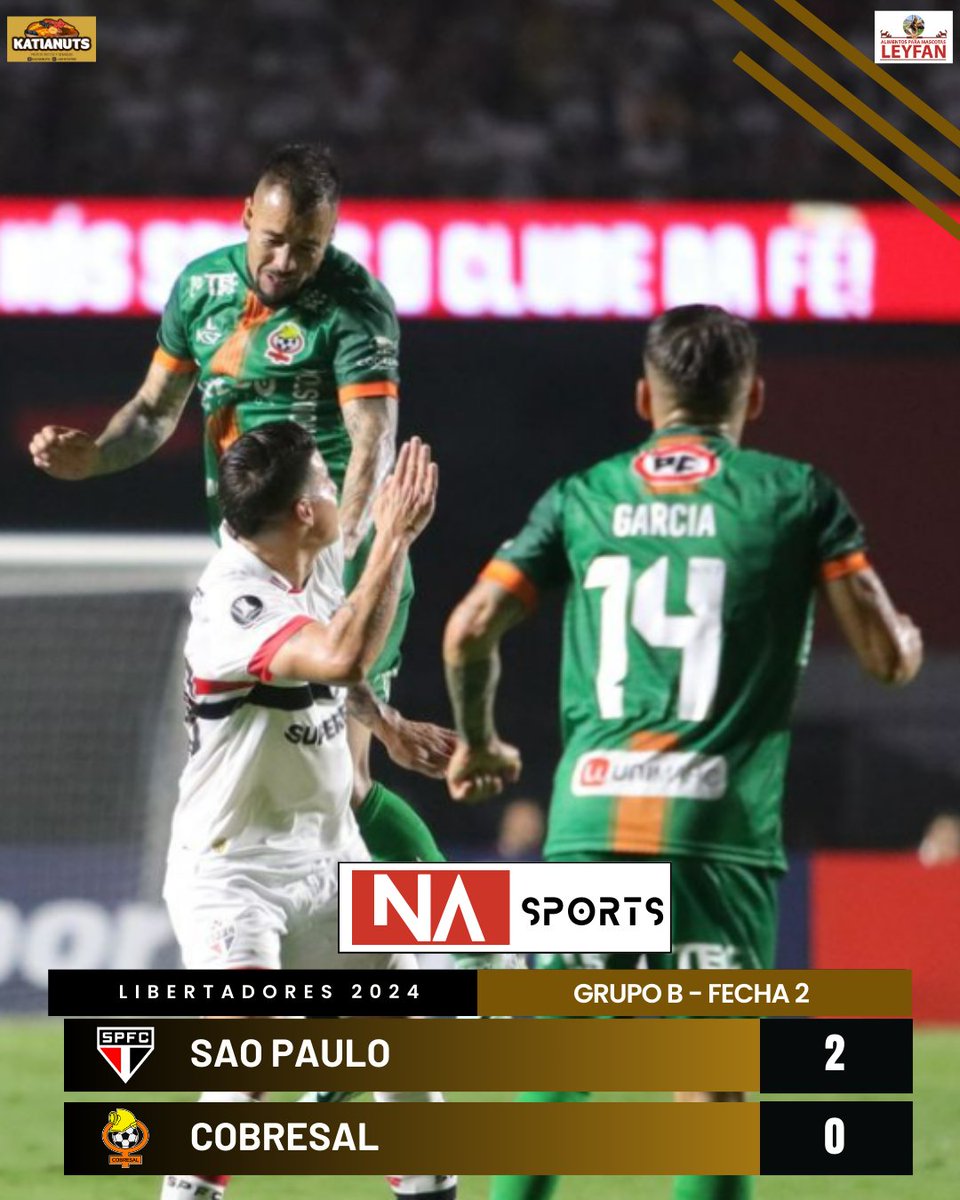 NASportsOK's tweet image. LA JORNADA DE LOS NUESTROS

No fue una buena jornada para nuestros clubes a nivel internacional

Por #Sudamericana, #ULaCalera cayó 0-1 de local ante U. Católica de Ecuador

Por #Libertadores, #Palestino y #Cobresal cayeron 2-0 en Brasil ante Flamengo y Sao Paulo respectivamente