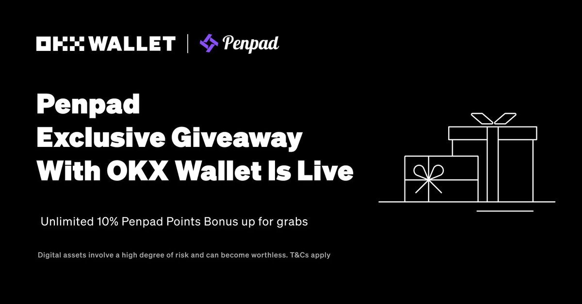 🚀 Join the OKX Web3 Wallet x Penpad Token ($PDD) Launch Event Giveaway! 

🌟 Dive into the future with the #PenPad Season II event and seize an exclusive opportunity to earn remarkable rewards! Here's how you can make the most out of this event through OKX Web3 Wallet

🔗 Galxe…