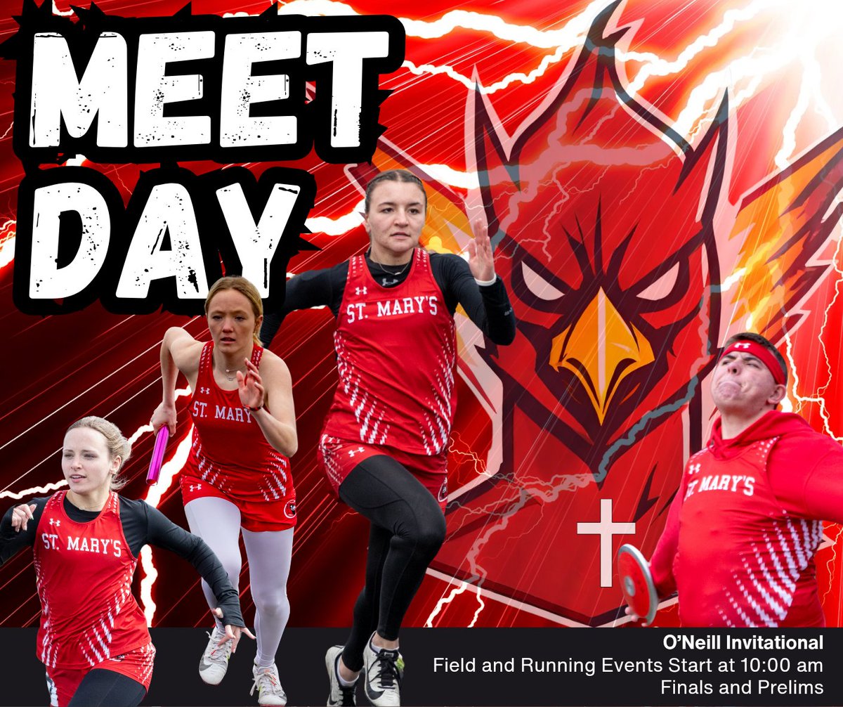 🔴MEET DAY🔴
🎽O'Neill Invite 
📍O'Neill Track Complex
🕙10am Field &amp; Running Events 
🌤 57°💨NNW 20-30mph