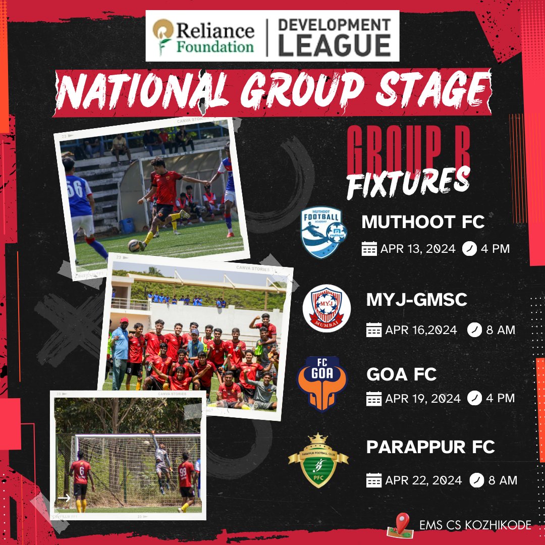 National group stage fixtures are in! Get ready to witness the future stars of football in action as RootsFC takes on the challenge in the Reliance Foundation Development League. Stay tuned for match updates and support our journey! #GoRoots #RootsFC #RFDL24 #Nationalgroupstage