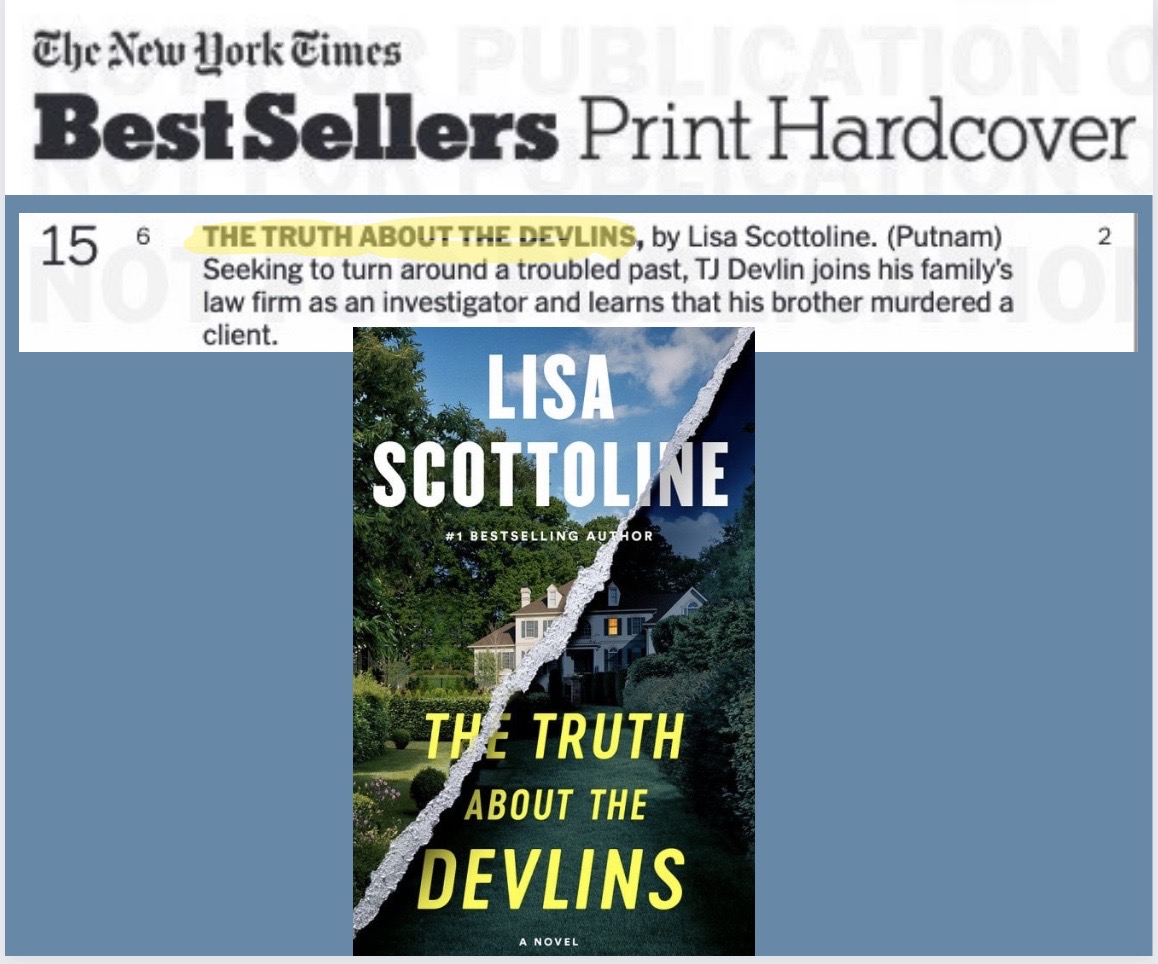 Yay!!!! OMG! Thank you so much for another week on the @nytimes Hardcover Bestseller List for THE TRUTH ABOUT THE DEVLINS! I'm over the moon and so grateful for your support!
