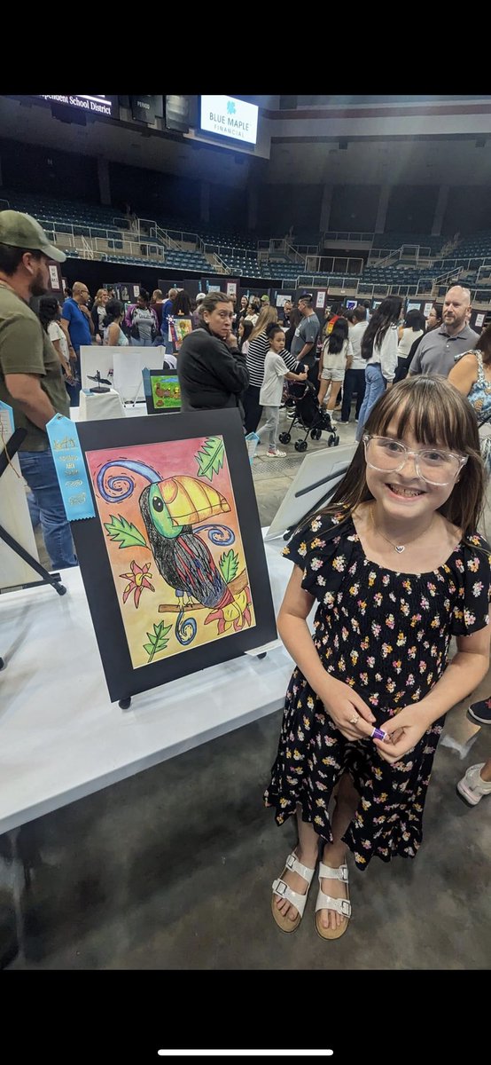 teutonsoffun's tweet photo. Our Bengal artists represented Bryant well tonight at the Katy ISD Spring Art Show!  I feel so proud and privileged to watch these children learn and grow throughout their time in elementary. #bengalpride @KatyISDFineArts https://t.co/vj0KmhFIAQ